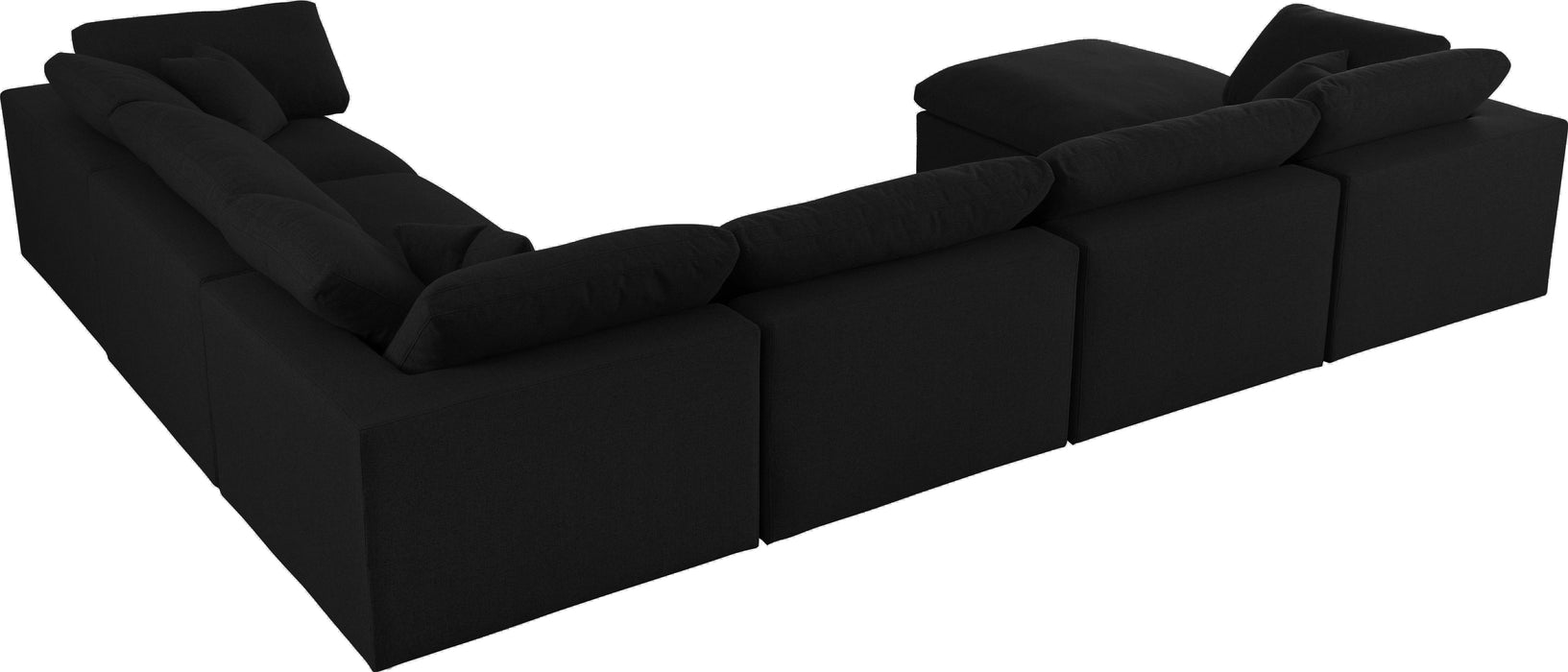 Serene Black Linen Fabric Deluxe Cloud Modular Sectional - Royal Furniture & Gifts (MI) - Multi Location