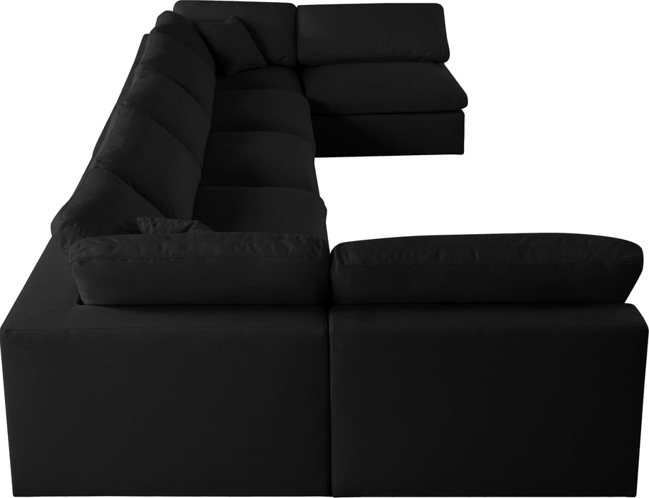 Serene Black Linen Fabric Deluxe Cloud Modular Sectional - Royal Furniture & Gifts (MI) - Multi Location