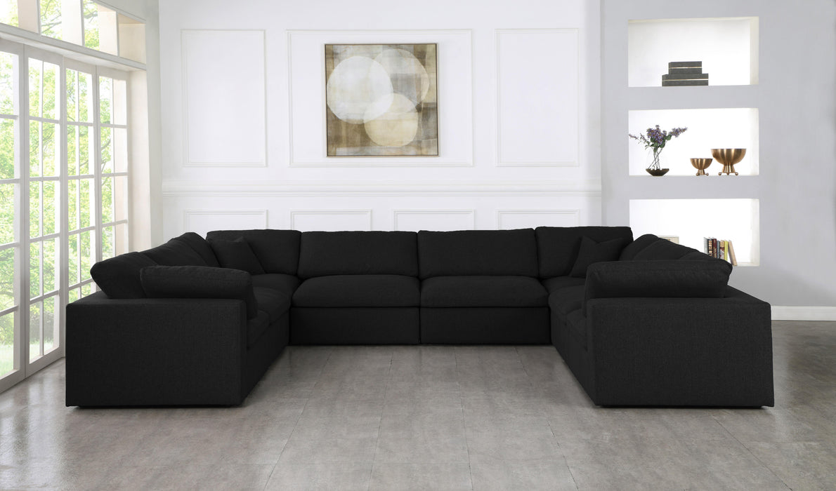 Serene Black Linen Fabric Deluxe Cloud Modular Sectional - Royal Furniture & Gifts (MI) - Multi Location