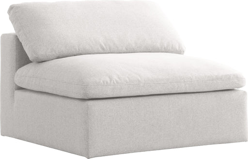 Serene Cream Linen Fabric Deluxe Cloud Armless Chair - Royal Furniture & Gifts (MI) - Multi Location