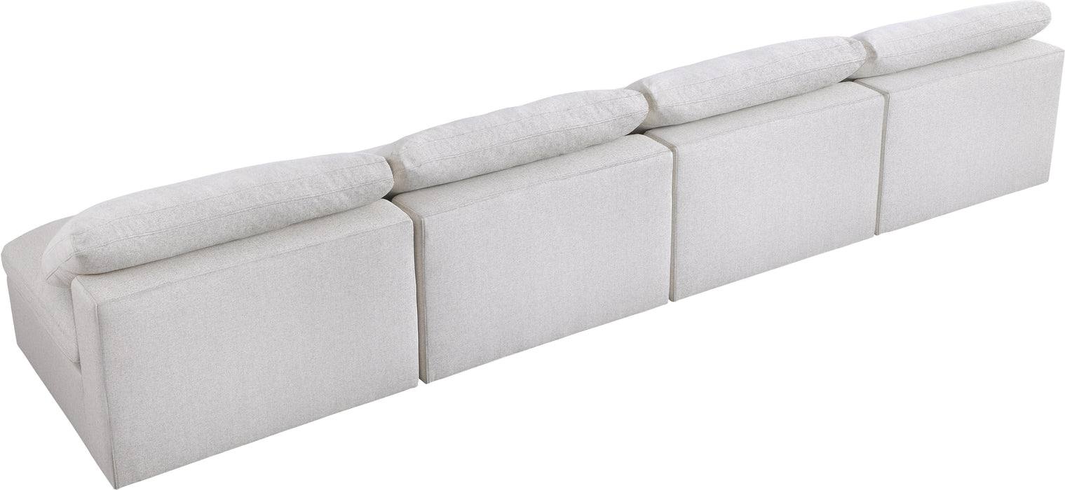 Serene Cream Linen Fabric Deluxe Cloud Modular Armless Sofa - Royal Furniture & Gifts (MI) - Multi Location