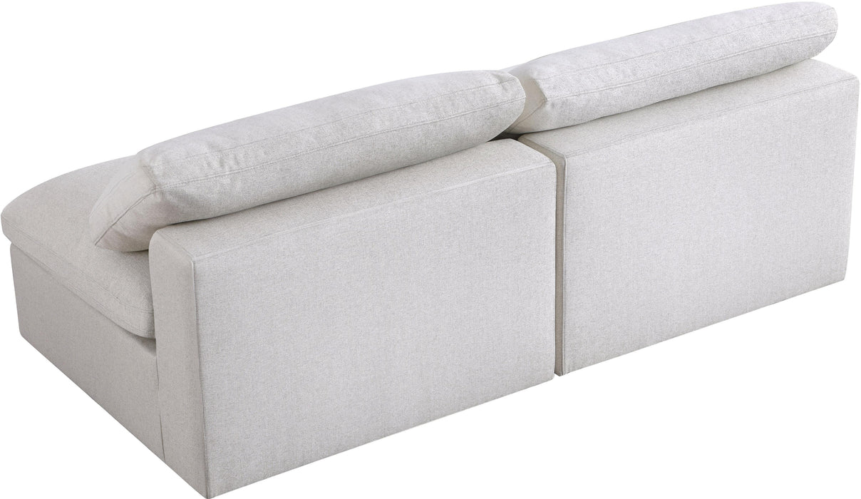 Serene Cream Linen Fabric Deluxe Cloud Modular Armless Sofa - Royal Furniture & Gifts (MI) - Multi Location