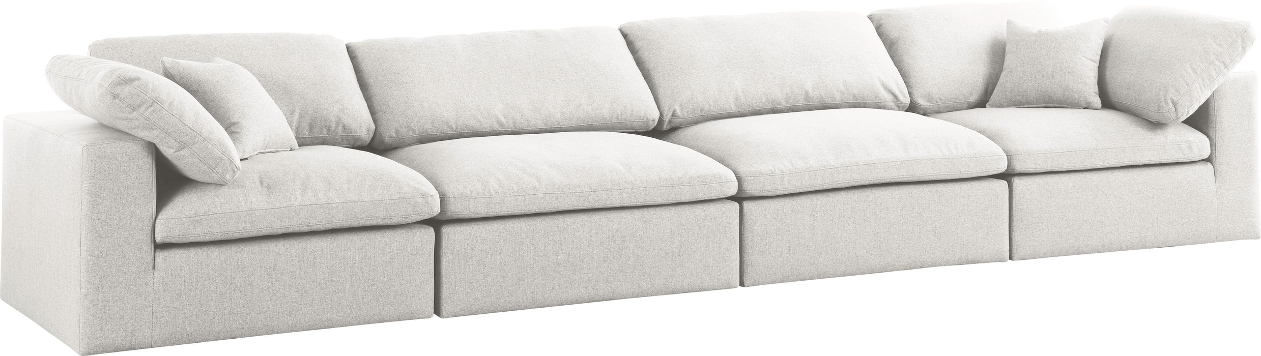 Serene Cream Linen Fabric Deluxe Cloud Modular Sofa - Royal Furniture & Gifts (MI) - Multi Location