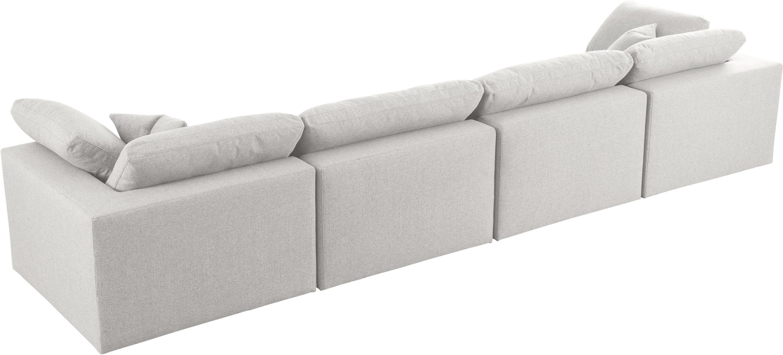 Serene Cream Linen Fabric Deluxe Cloud Modular Sofa - Royal Furniture & Gifts (MI) - Multi Location