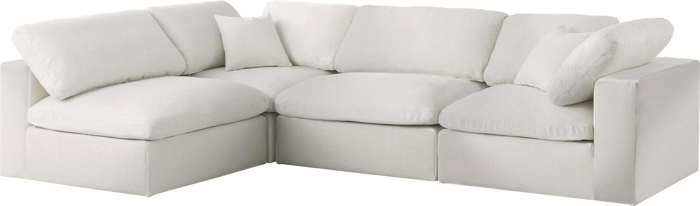 Serene Cream Linen Fabric Deluxe Cloud Modular Sectional - Royal Furniture & Gifts (MI) - Multi Location