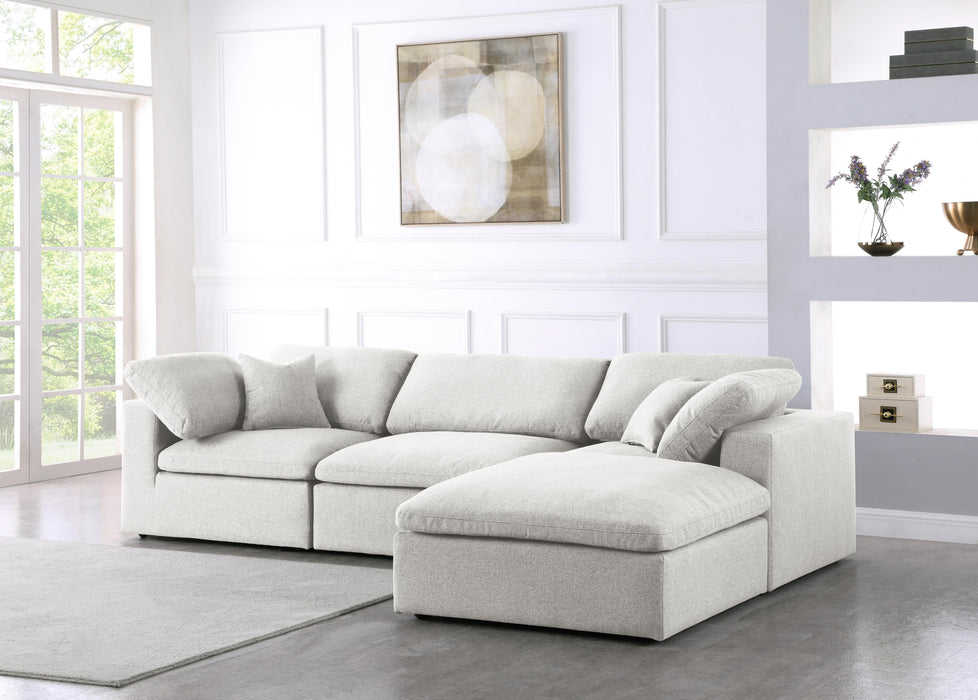 Serene Cream Linen Fabric Deluxe Cloud Modular Sectional - Royal Furniture & Gifts (MI) - Multi Location
