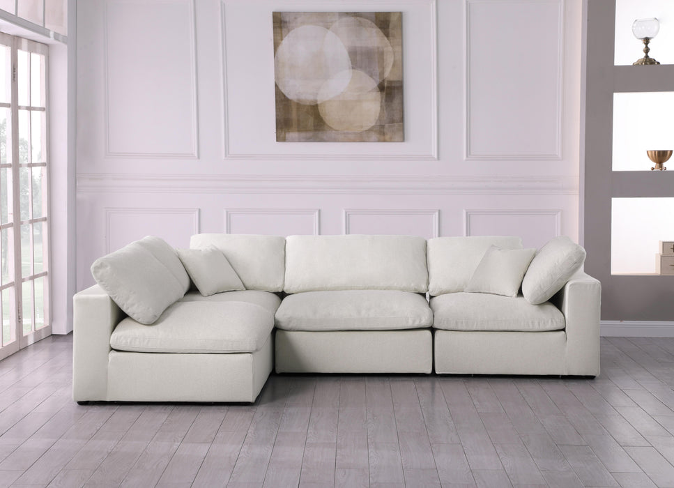 Serene Cream Linen Fabric Deluxe Cloud Modular Sectional - Royal Furniture & Gifts (MI) - Multi Location