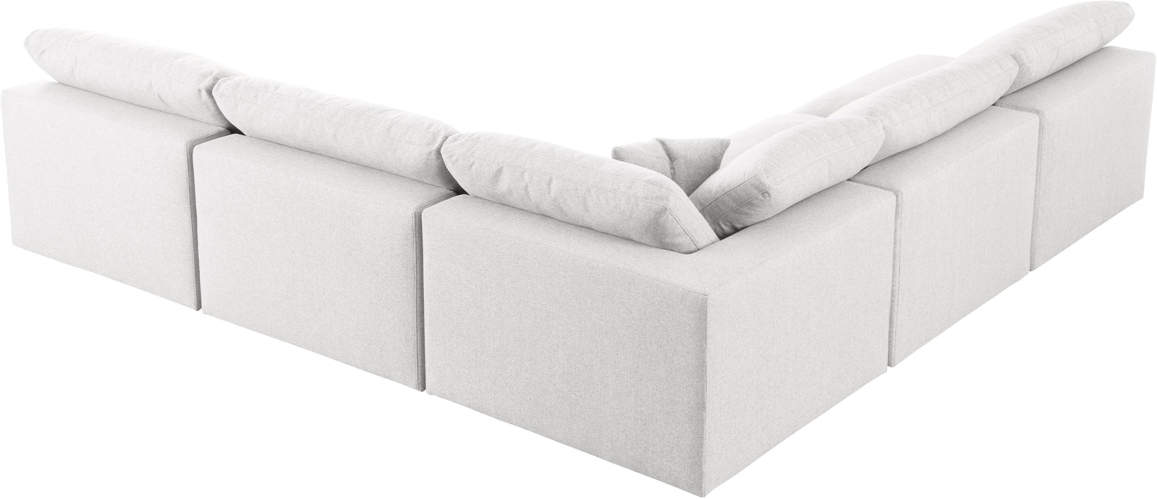 Serene Cream Linen Fabric Deluxe Cloud Modular Sectional - Royal Furniture & Gifts (MI) - Multi Location
