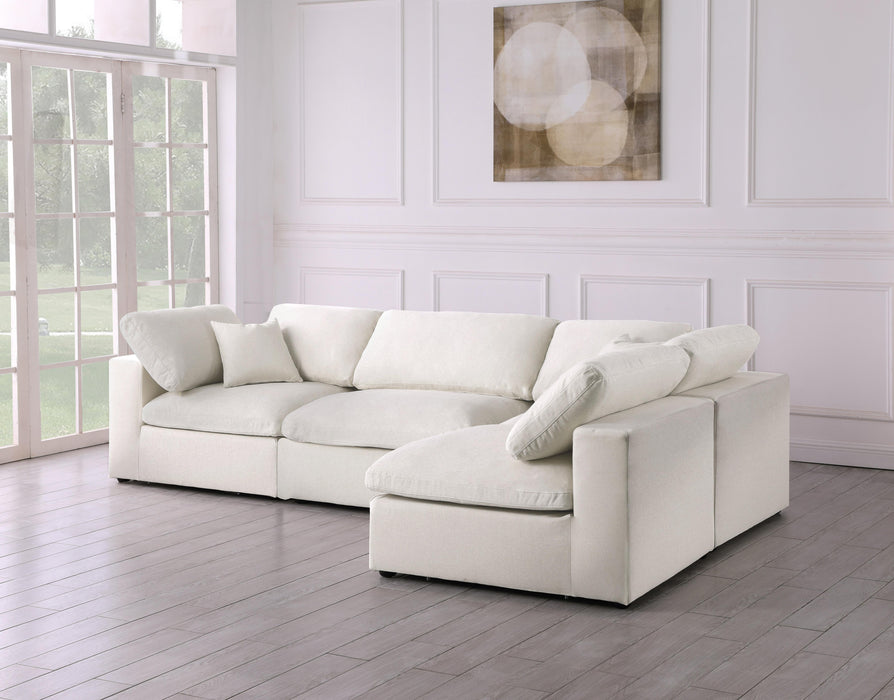 Serene Cream Linen Fabric Deluxe Cloud Modular Sectional - Royal Furniture & Gifts (MI) - Multi Location