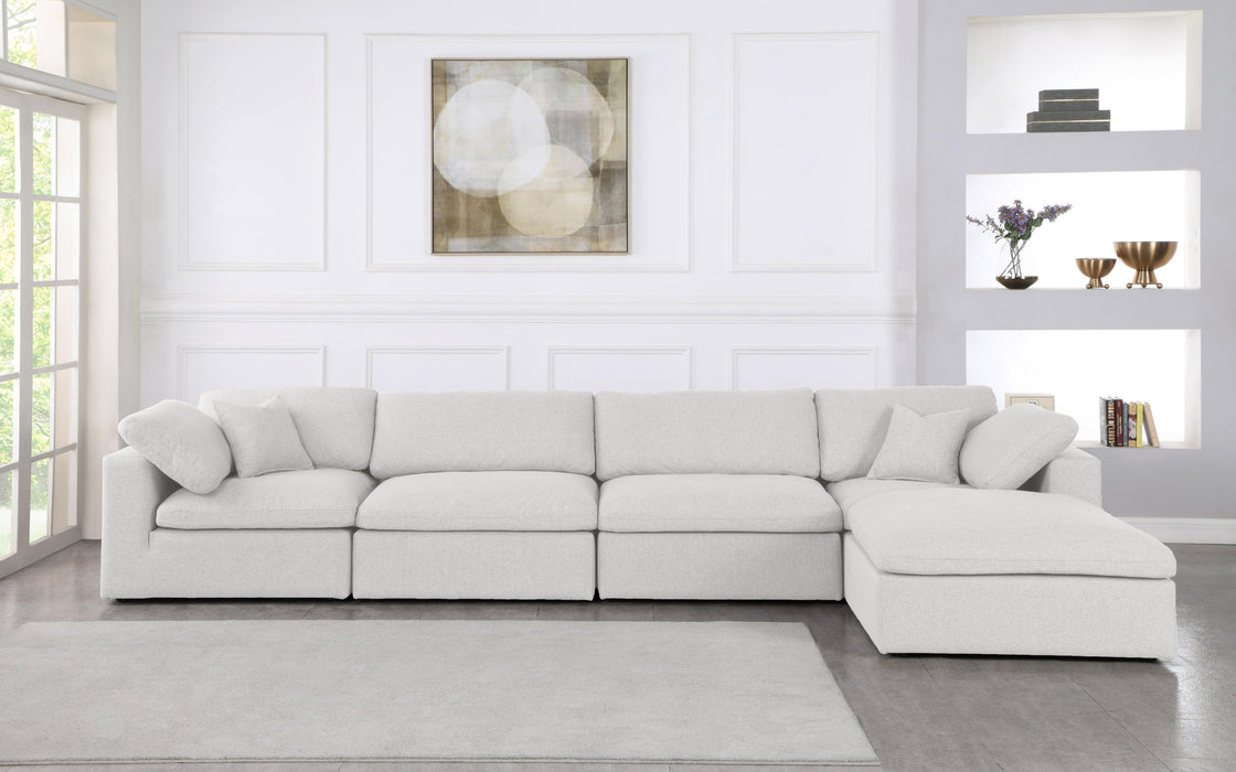 Serene Cream Linen Fabric Deluxe Cloud Modular Sectional - Royal Furniture & Gifts (MI) - Multi Location