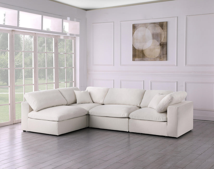 Serene Cream Linen Fabric Deluxe Cloud Modular Sectional - Royal Furniture & Gifts (MI) - Multi Location