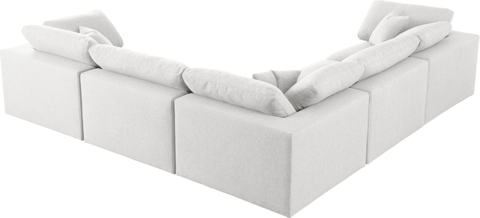 Serene Cream Linen Fabric Deluxe Cloud Modular Sectional - Royal Furniture & Gifts (MI) - Multi Location