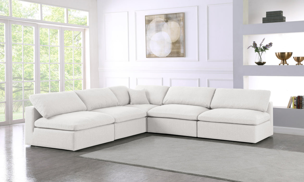 Serene Cream Linen Fabric Deluxe Cloud Modular Sectional - Royal Furniture & Gifts (MI) - Multi Location