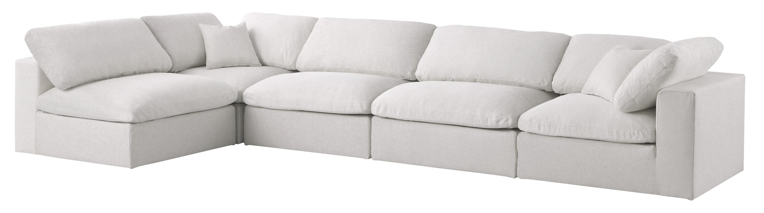 Serene Cream Linen Fabric Deluxe Cloud Modular Sectional - Royal Furniture & Gifts (MI) - Multi Location