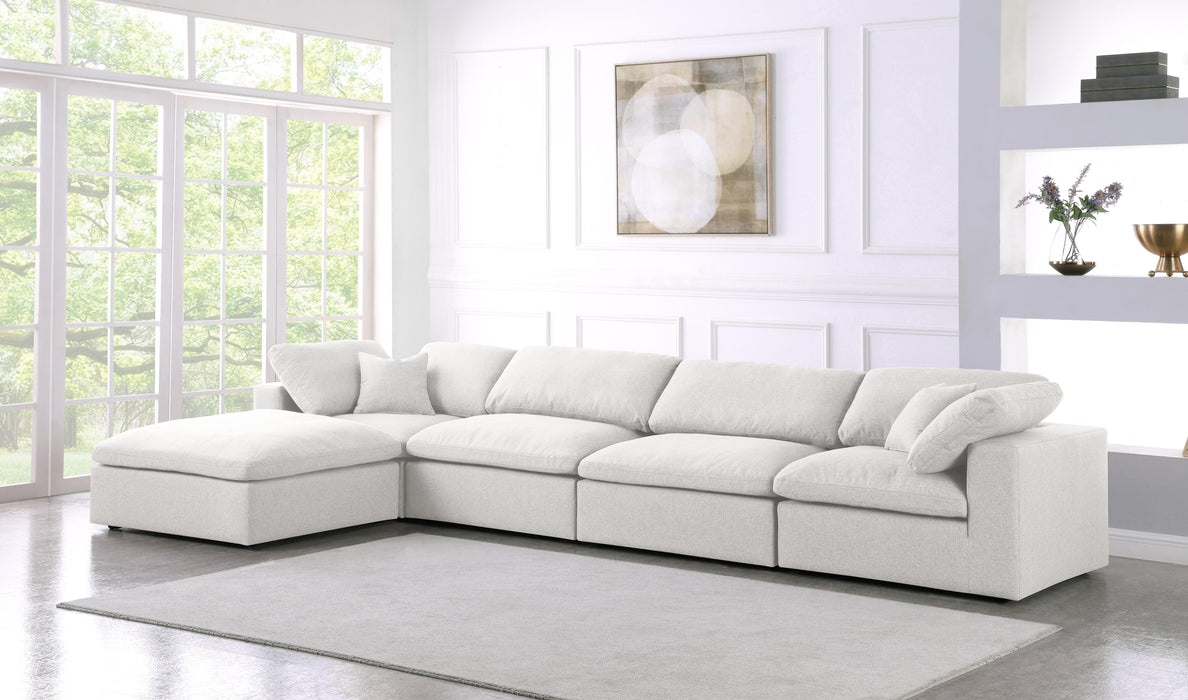 Serene Cream Linen Fabric Deluxe Cloud Modular Sectional - Royal Furniture & Gifts (MI) - Multi Location