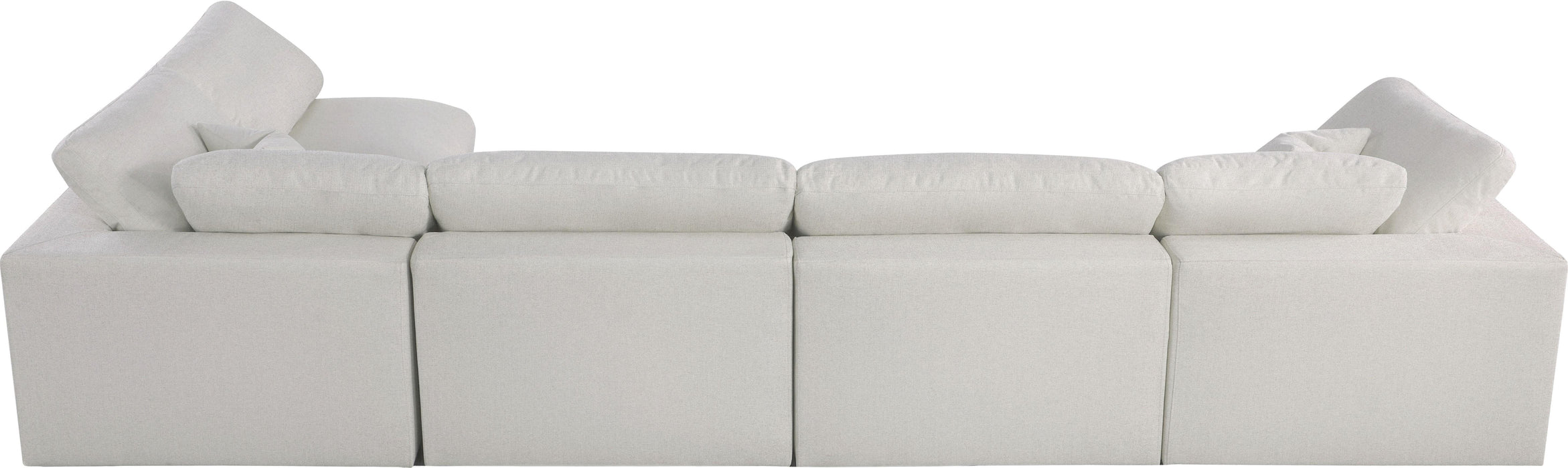 Serene Cream Linen Fabric Deluxe Cloud Modular Sectional - Royal Furniture & Gifts (MI) - Multi Location