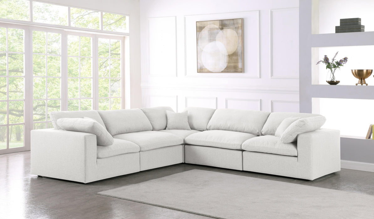 Serene Cream Linen Fabric Deluxe Cloud Modular Sectional - Royal Furniture & Gifts (MI) - Multi Location