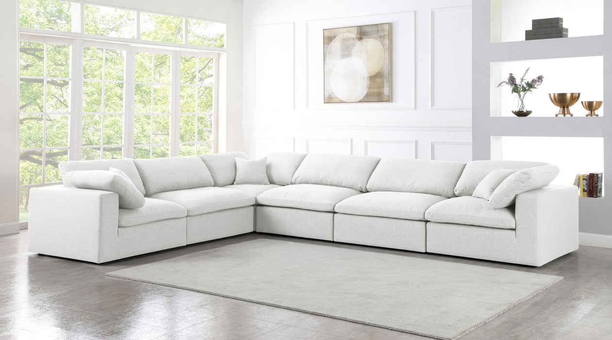 Serene Cream Linen Fabric Deluxe Cloud Modular Sectional - Royal Furniture & Gifts (MI) - Multi Location