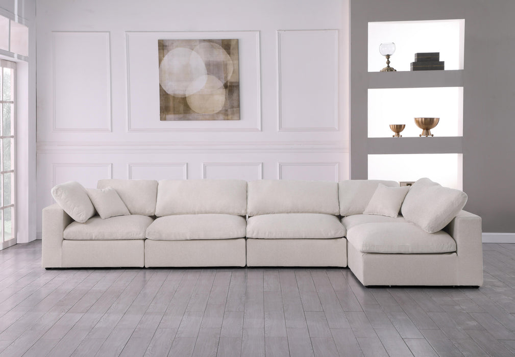 Serene Cream Linen Fabric Deluxe Cloud Modular Sectional - Royal Furniture & Gifts (MI) - Multi Location
