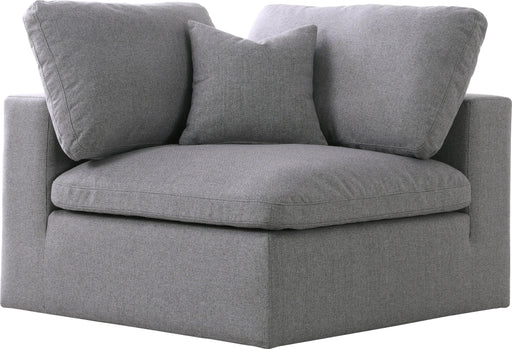 Serene Grey Linen Fabric Deluxe Cloud Corner Chair - Royal Furniture & Gifts (MI) - Multi Location