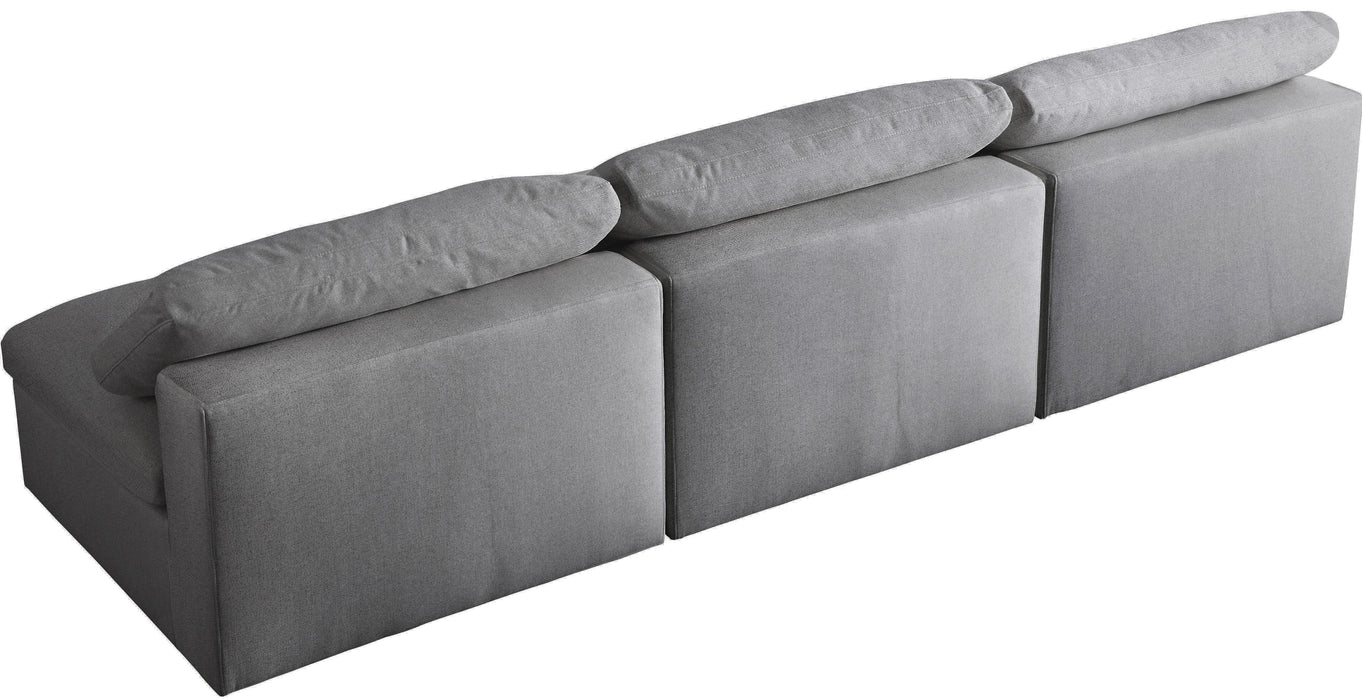 Serene Grey Linen Fabric Deluxe Cloud Modular Armless Sofa - Royal Furniture & Gifts (MI) - Multi Location
