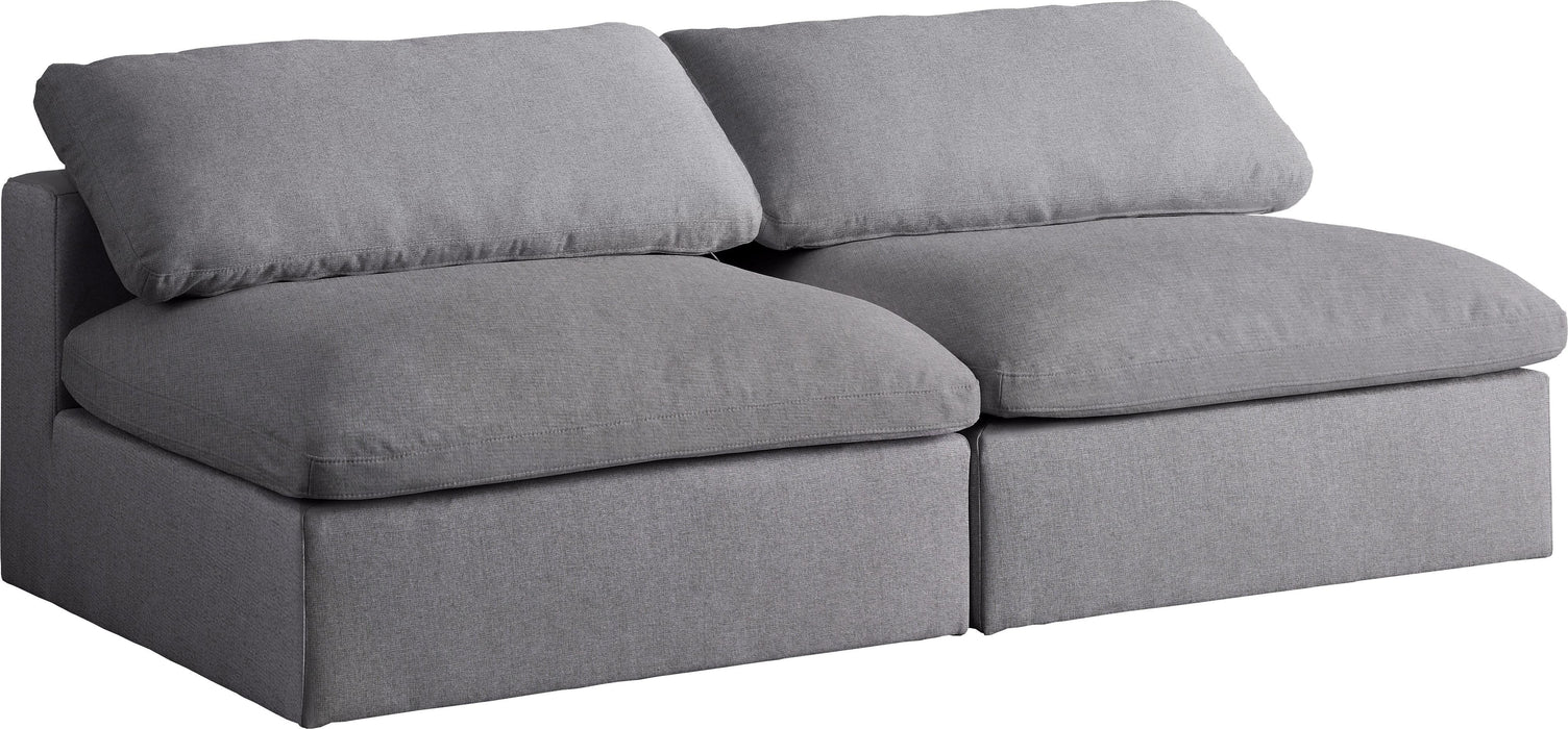 Serene Grey Linen Fabric Deluxe Cloud Modular Armless Sofa - Royal Furniture & Gifts (MI) - Multi Location