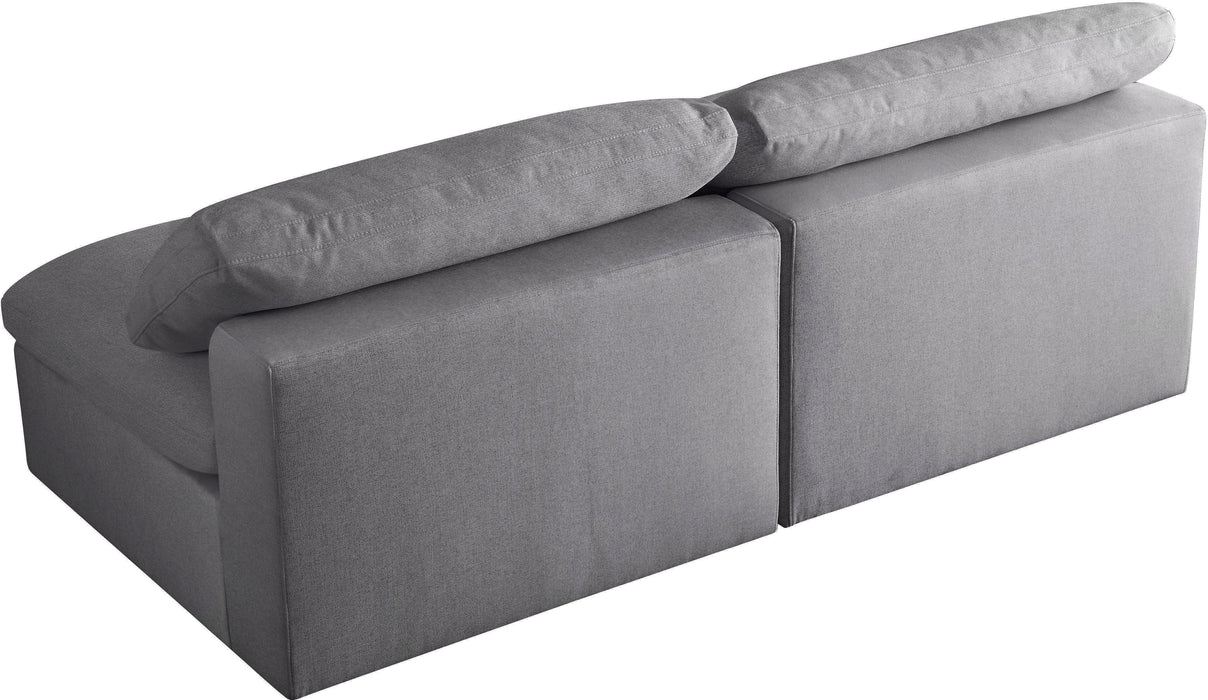 Serene Grey Linen Fabric Deluxe Cloud Modular Armless Sofa - Royal Furniture & Gifts (MI) - Multi Location