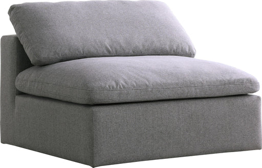 Serene Grey Linen Fabric Deluxe Cloud Armless Chair - Royal Furniture & Gifts (MI) - Multi Location