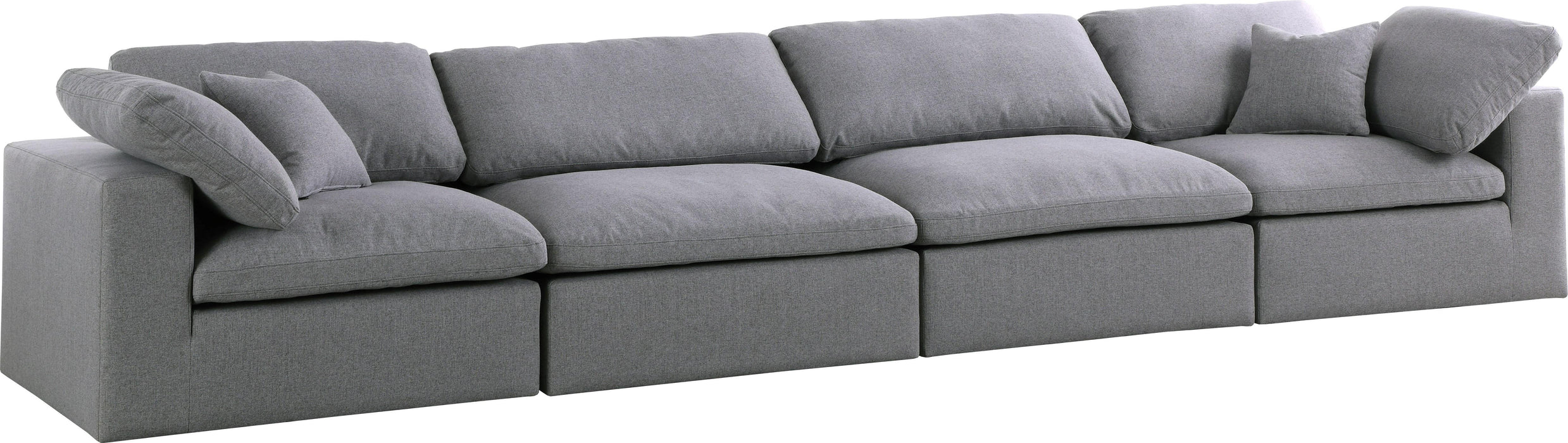 Serene Grey Linen Fabric Deluxe Cloud Modular Sofa - Royal Furniture & Gifts (MI) - Multi Location
