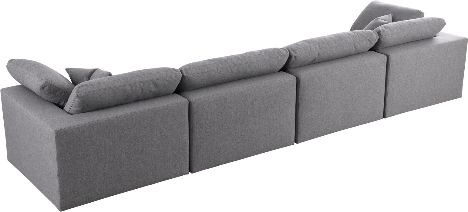 Serene Grey Linen Fabric Deluxe Cloud Modular Sofa - Royal Furniture & Gifts (MI) - Multi Location