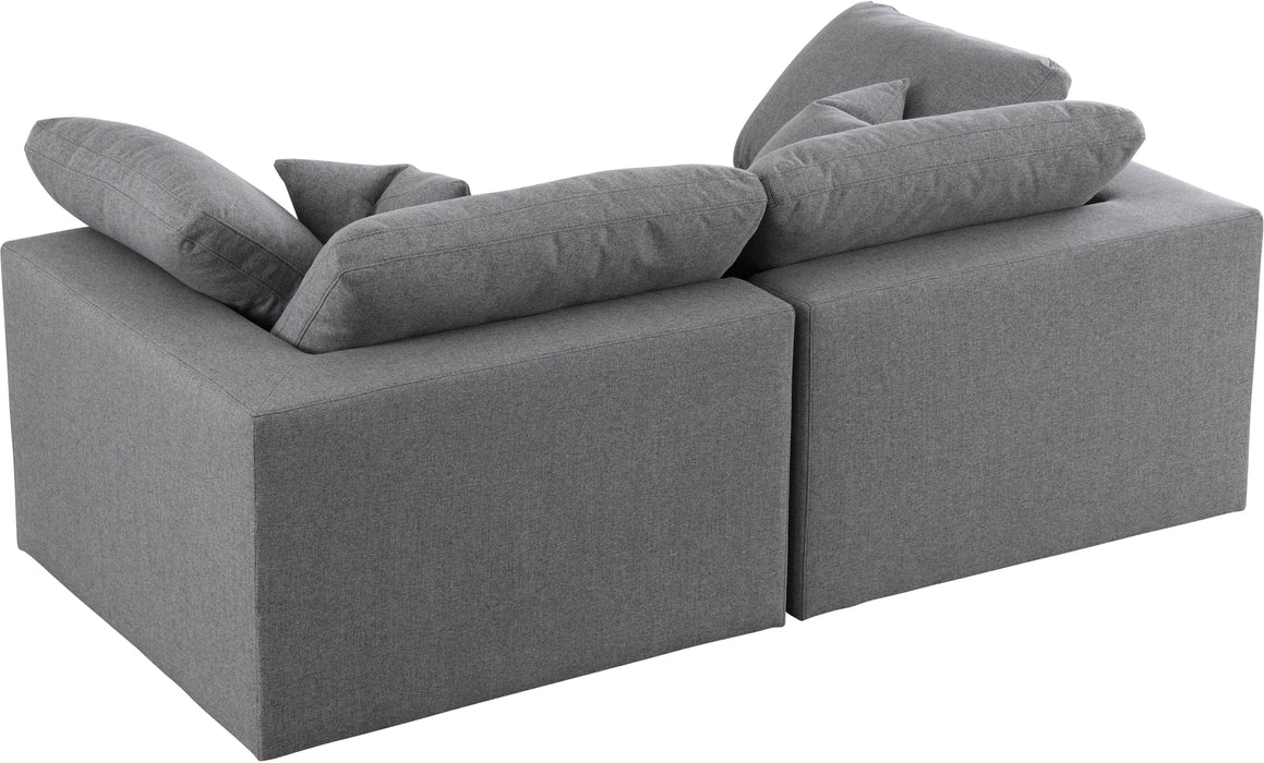 Serene Grey Linen Fabric Deluxe Cloud Modular Sofa - Royal Furniture & Gifts (MI) - Multi Location