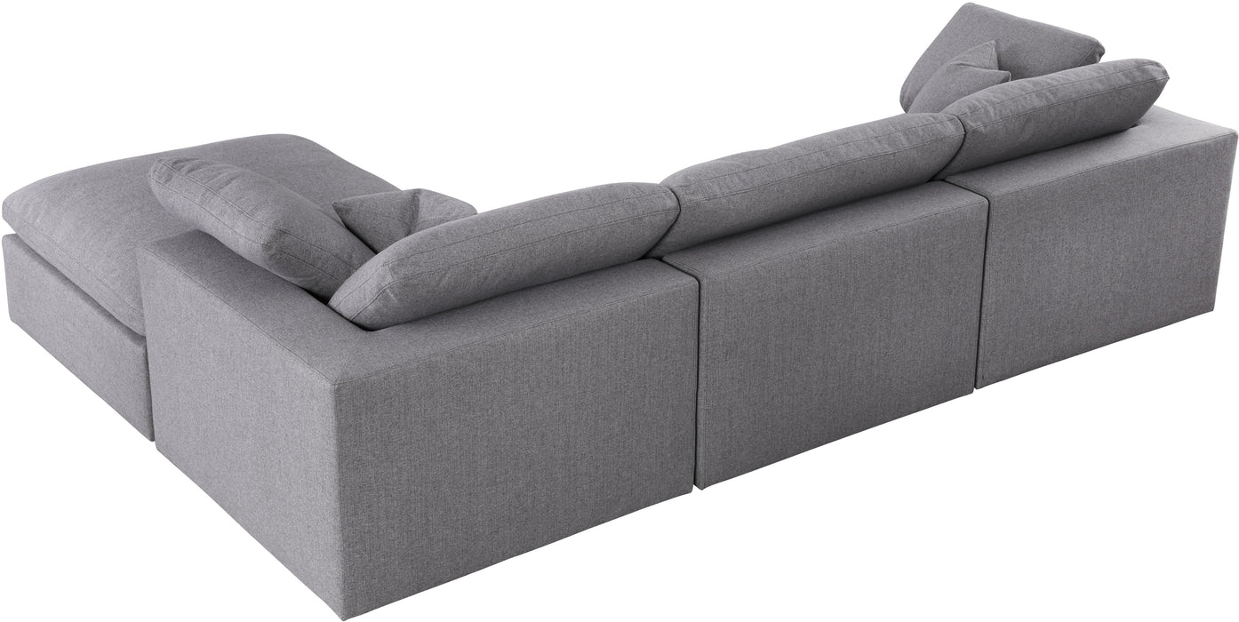 Serene Grey Linen Fabric Deluxe Cloud Modular Sectional - Royal Furniture & Gifts (MI) - Multi Location