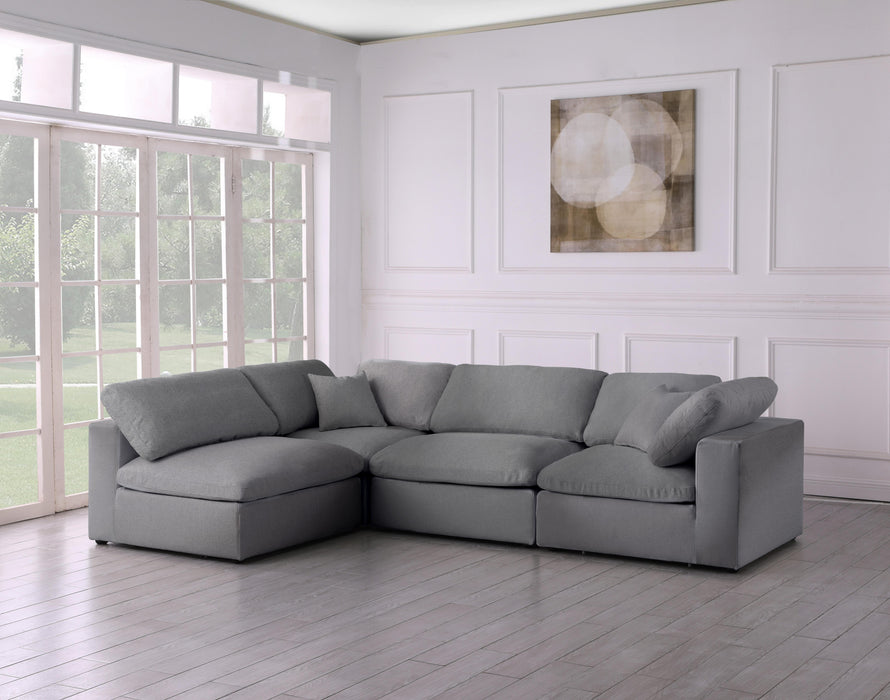 Serene Grey Linen Fabric Deluxe Cloud Modular Sectional - Royal Furniture & Gifts (MI) - Multi Location