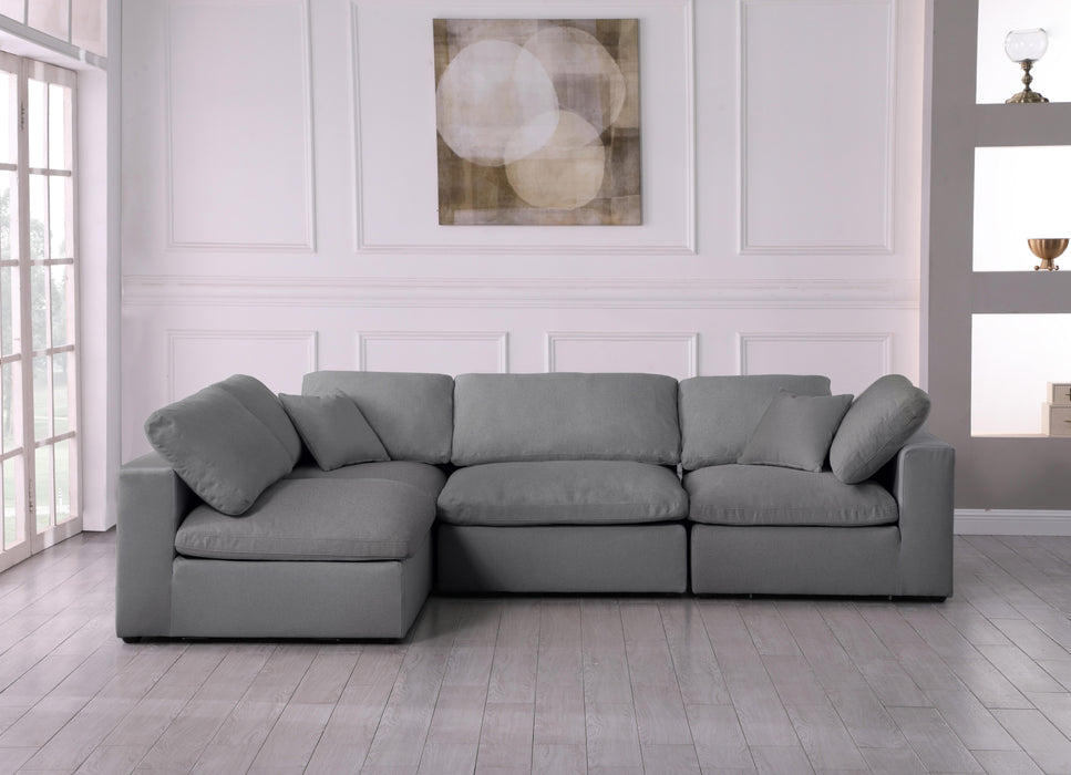 Serene Grey Linen Fabric Deluxe Cloud Modular Sectional - Royal Furniture & Gifts (MI) - Multi Location