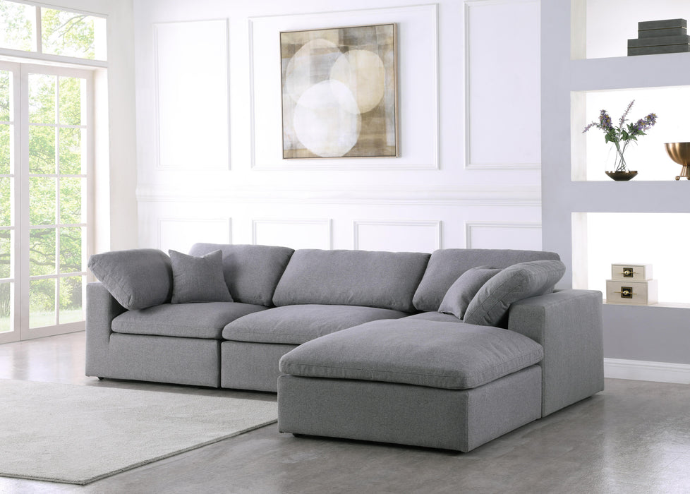 Serene Grey Linen Fabric Deluxe Cloud Modular Sectional - Royal Furniture & Gifts (MI) - Multi Location