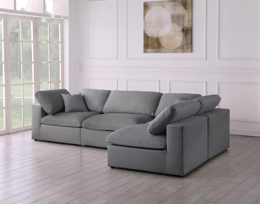 Serene Grey Linen Fabric Deluxe Cloud Modular Sectional - Royal Furniture & Gifts (MI) - Multi Location