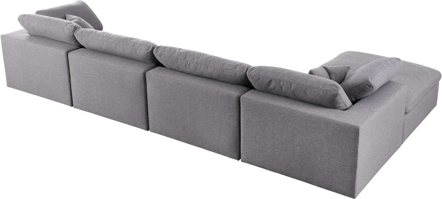 Serene Grey Linen Fabric Deluxe Cloud Modular Sectional - Royal Furniture & Gifts (MI) - Multi Location