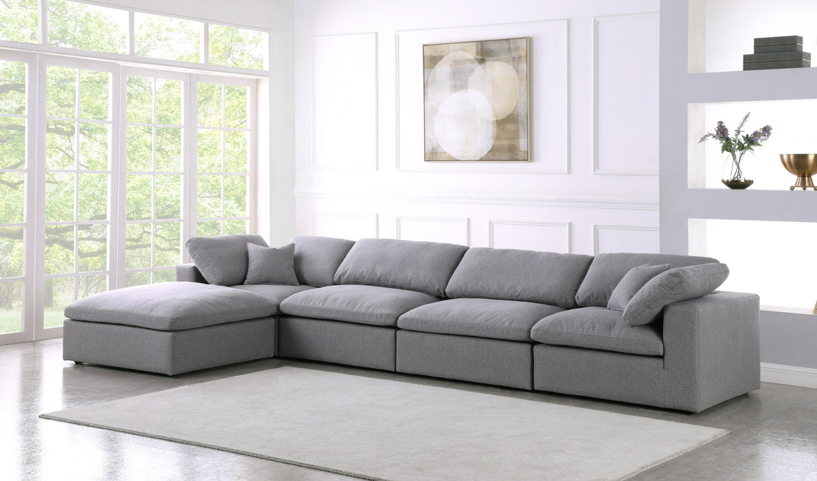 Serene Grey Linen Fabric Deluxe Cloud Modular Sectional - Royal Furniture & Gifts (MI) - Multi Location