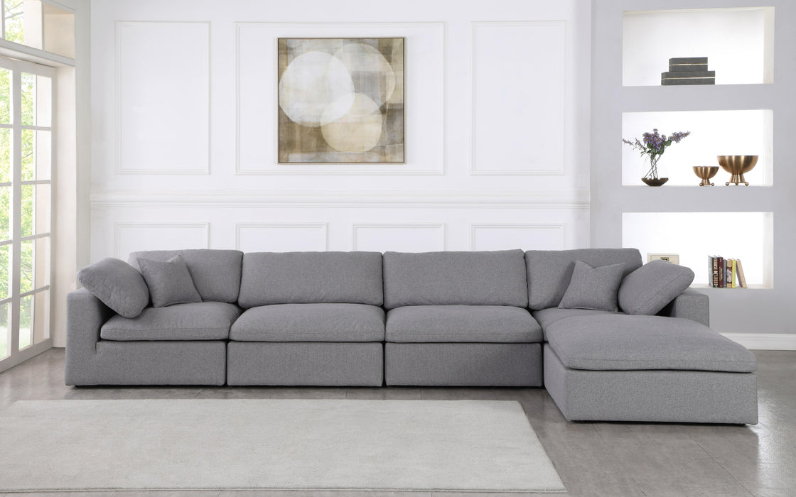Serene Grey Linen Fabric Deluxe Cloud Modular Sectional - Royal Furniture & Gifts (MI) - Multi Location