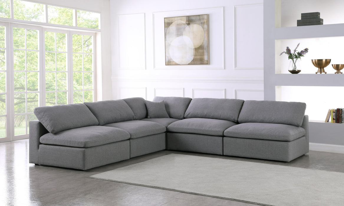 Serene Grey Linen Fabric Deluxe Cloud Modular Sectional - Royal Furniture & Gifts (MI) - Multi Location