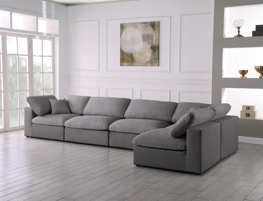 Serene Grey Linen Fabric Deluxe Cloud Modular Sectional - Royal Furniture & Gifts (MI) - Multi Location