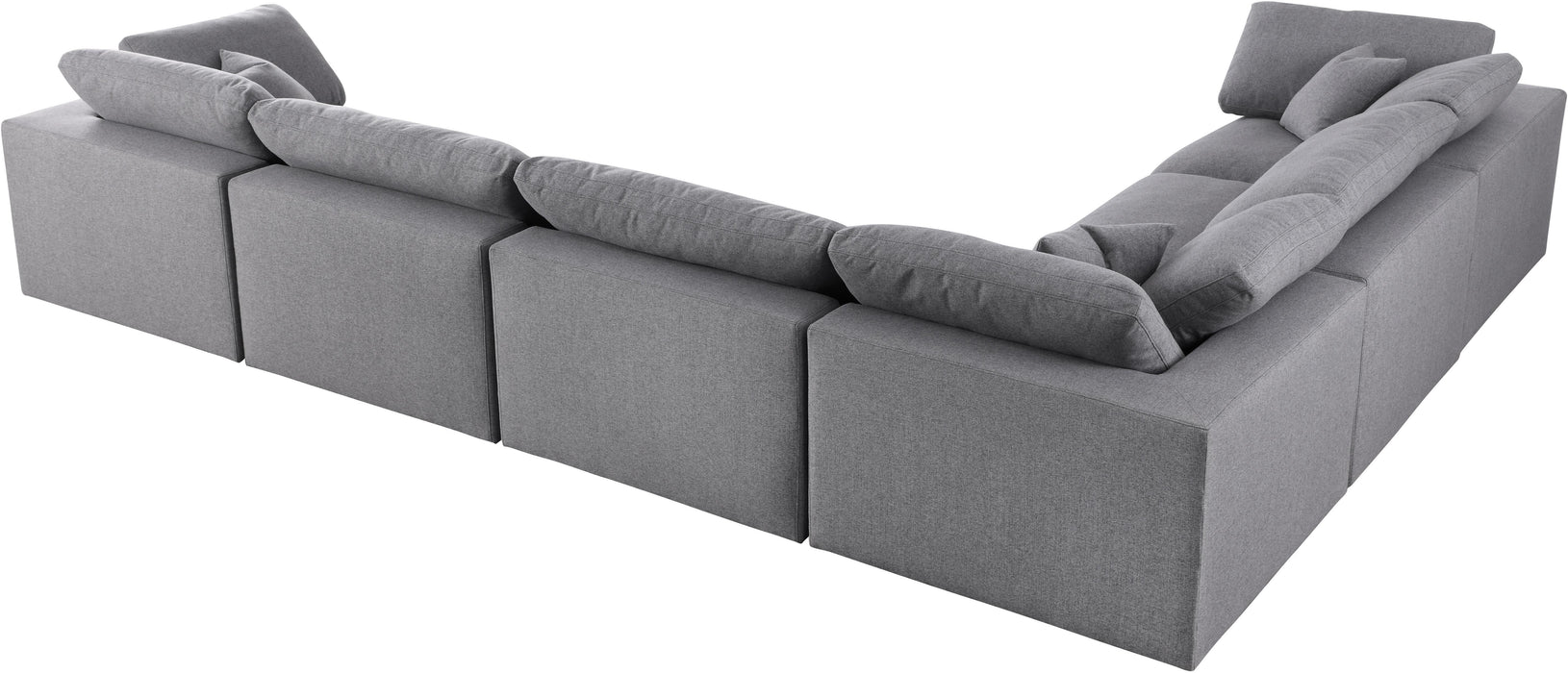 Serene Grey Linen Fabric Deluxe Cloud Modular Sectional - Royal Furniture & Gifts (MI) - Multi Location