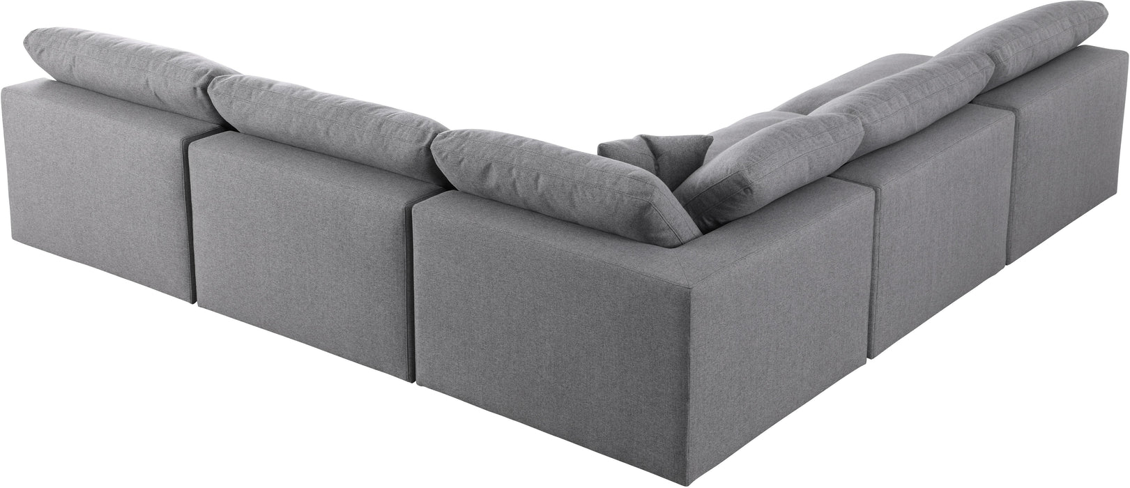 Serene Grey Linen Fabric Deluxe Cloud Modular Sectional - Royal Furniture & Gifts (MI) - Multi Location