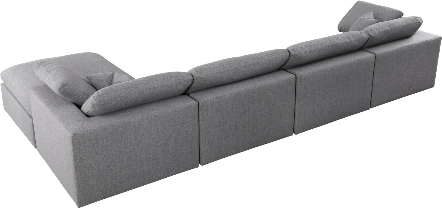 Serene Grey Linen Fabric Deluxe Cloud Modular Sectional - Royal Furniture & Gifts (MI) - Multi Location
