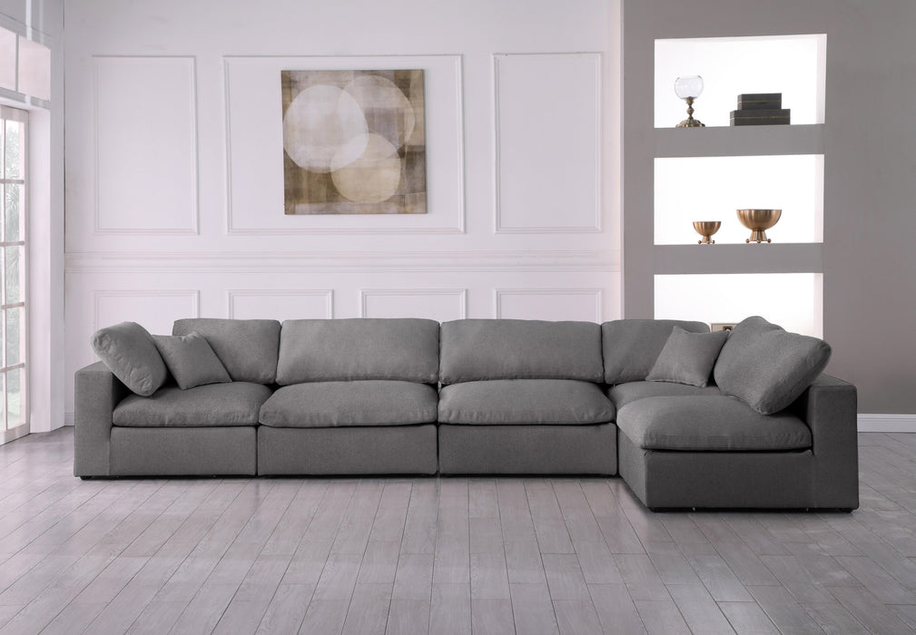 Serene Grey Linen Fabric Deluxe Cloud Modular Sectional - Royal Furniture & Gifts (MI) - Multi Location