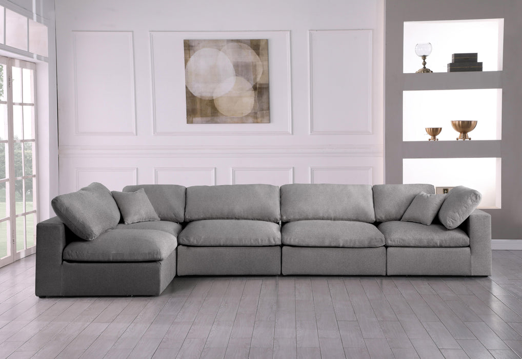 Serene Grey Linen Fabric Deluxe Cloud Modular Sectional - Royal Furniture & Gifts (MI) - Multi Location