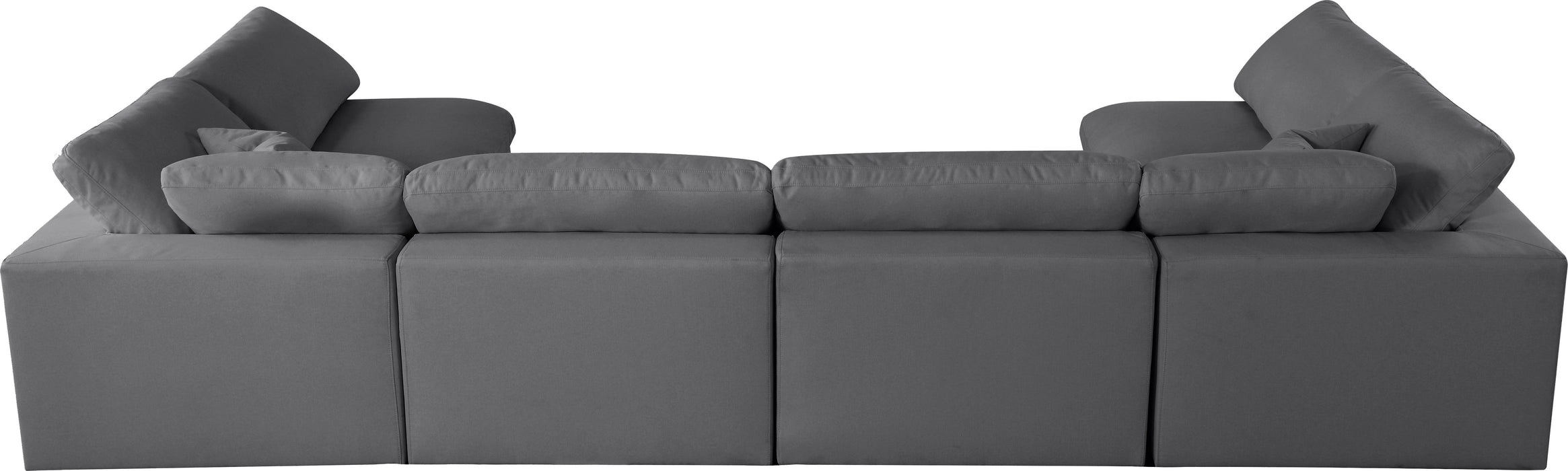 Serene Grey Linen Fabric Deluxe Cloud Modular Sectional - Royal Furniture & Gifts (MI) - Multi Location