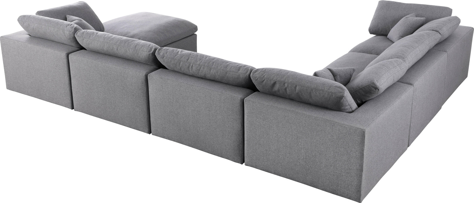 Serene Grey Linen Fabric Deluxe Cloud Modular Sectional - Royal Furniture & Gifts (MI) - Multi Location