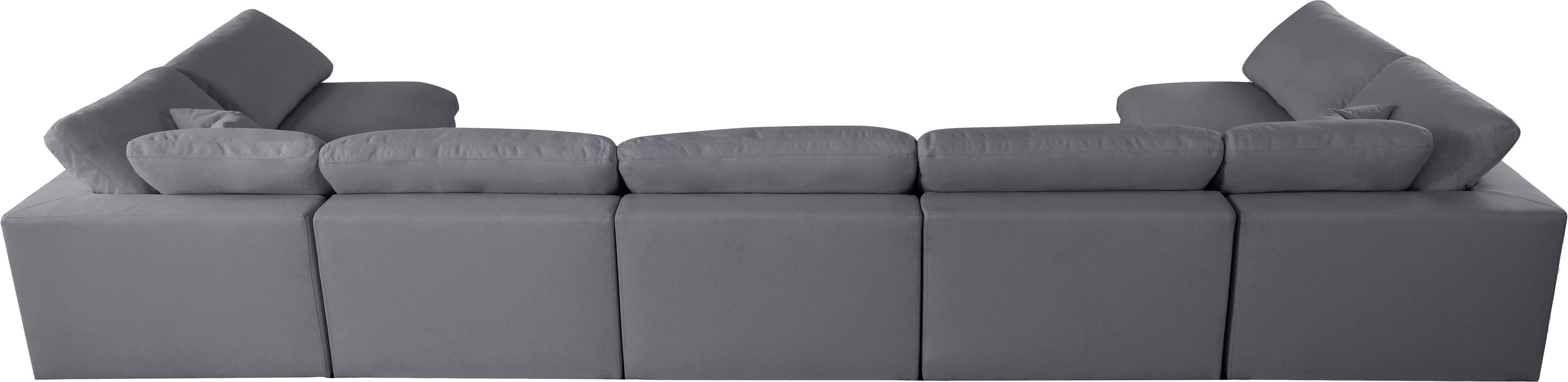 Serene Grey Linen Fabric Deluxe Cloud Modular Sectional - Royal Furniture & Gifts (MI) - Multi Location