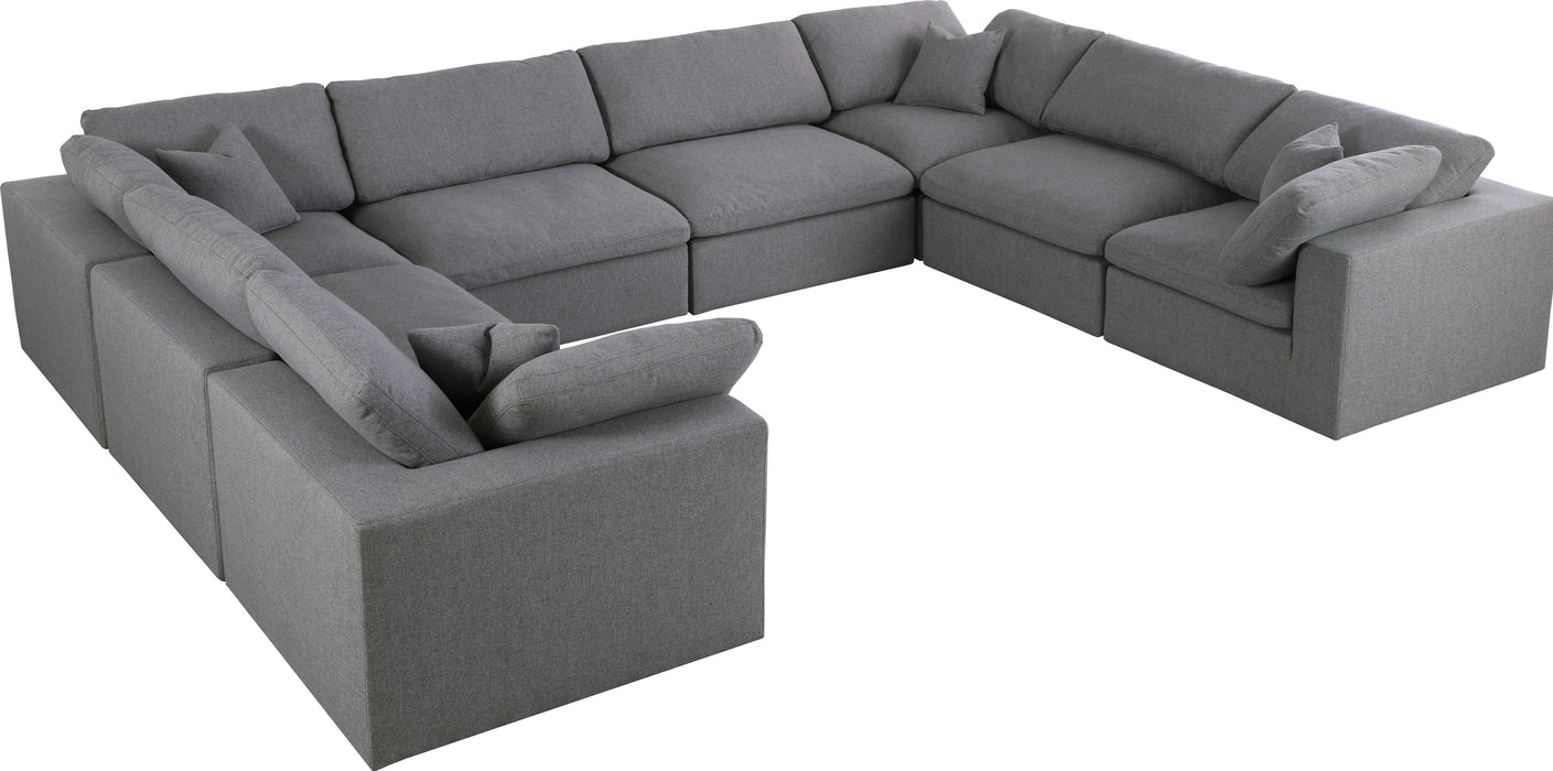 Serene Grey Linen Fabric Deluxe Cloud Modular Sectional - Royal Furniture & Gifts (MI) - Multi Location